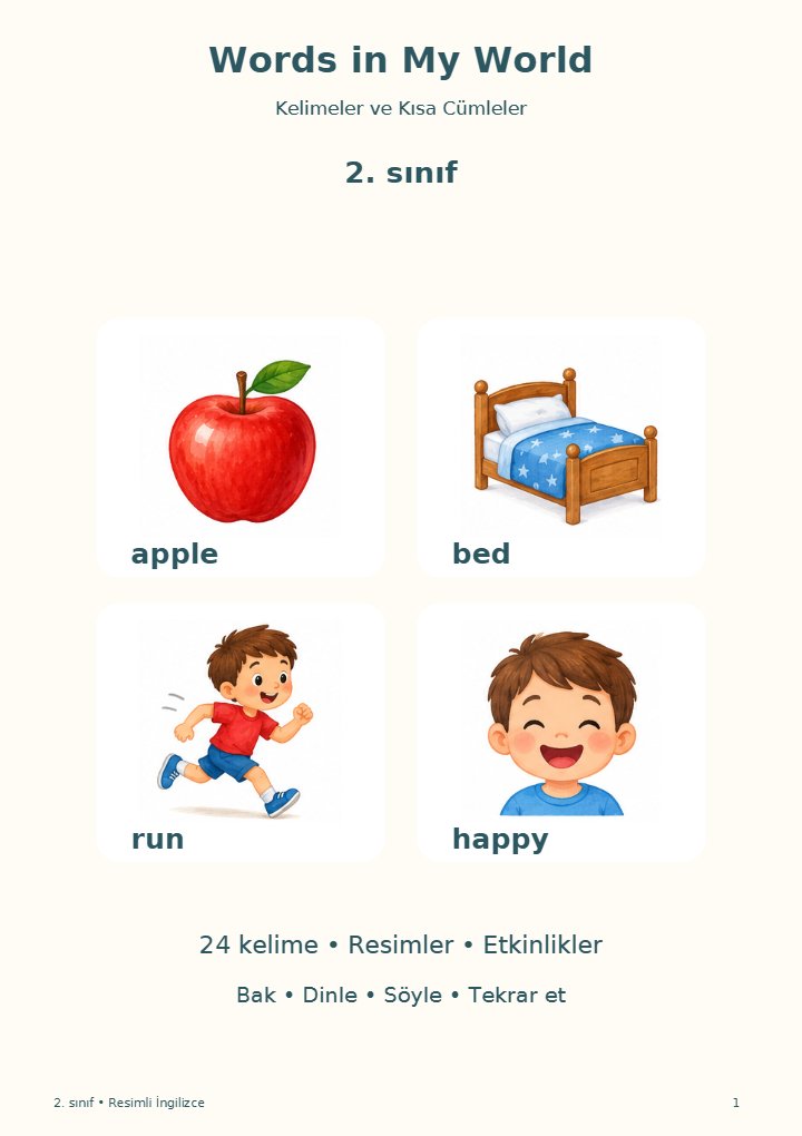 İngilizce Kelimeler - 2. Sınıf